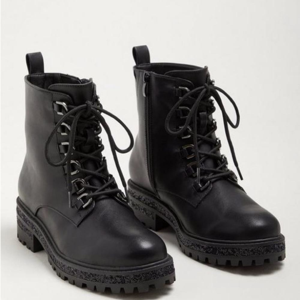 Torrid Black Combat style Boots size 8 WW
